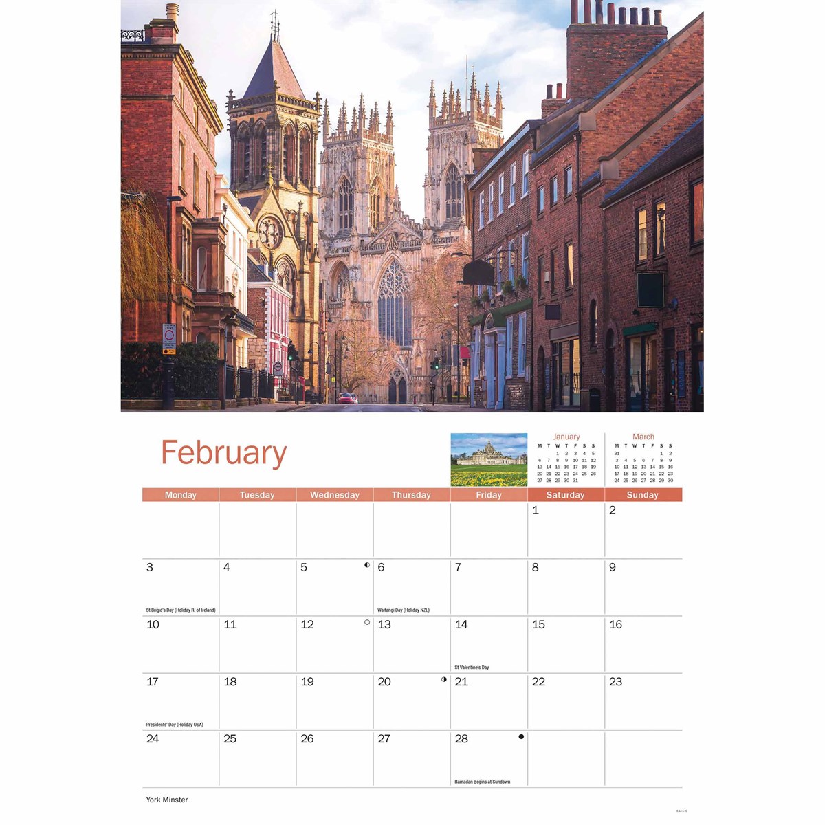 Yorkshire 2025 A4 Calendar The Great Yorkshire Shop