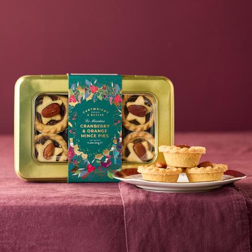 Cranberry & Orange Mini Mince Pies in Gift Tin - The Great Yorkshire Shop