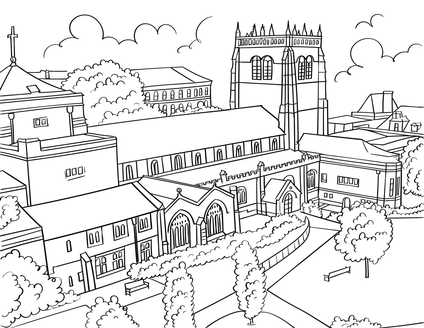Colour in Bradford A4 Colouring Book - The Great Yorkshire Shop