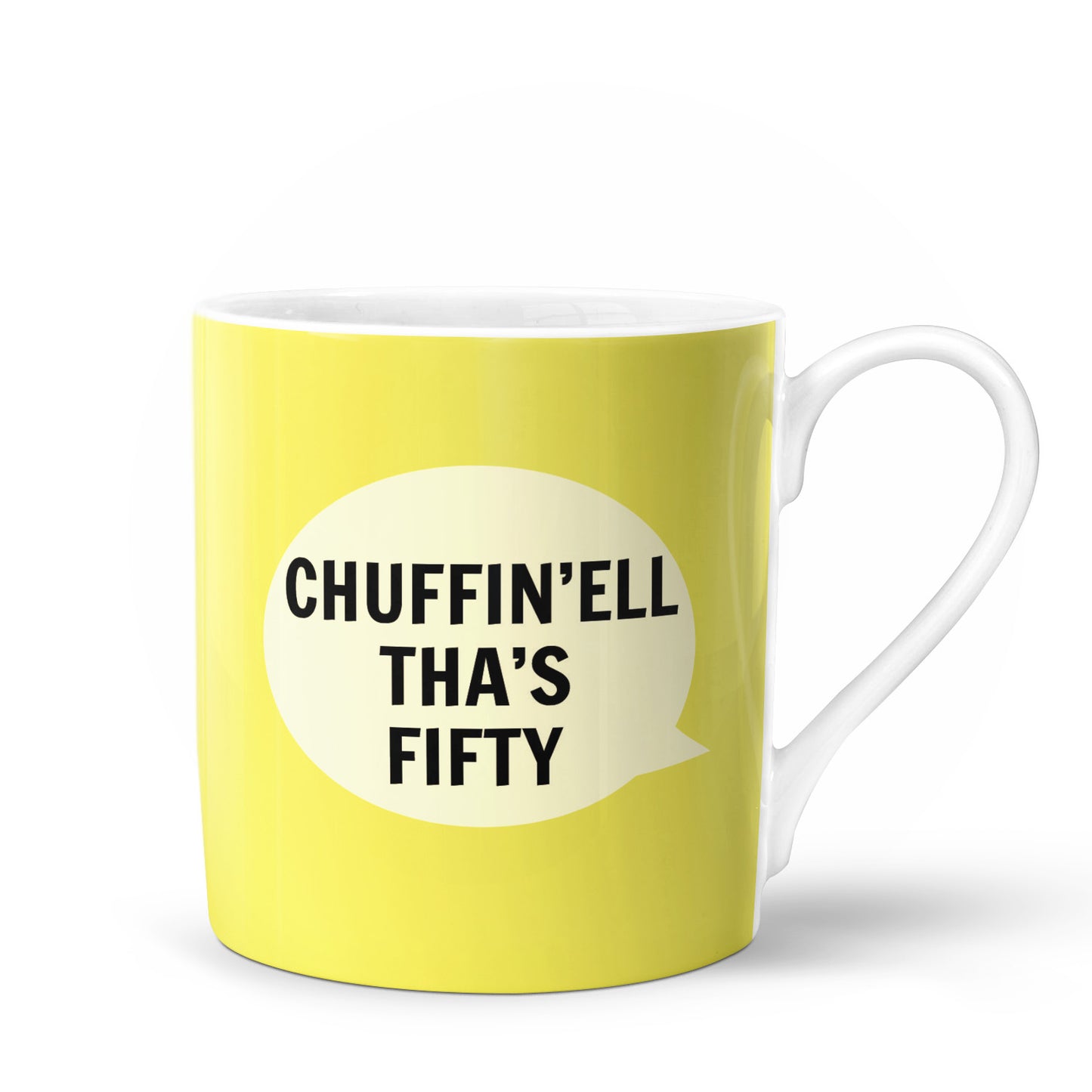 Chuffin'ell Tha's Fifty Bone China Mug - The Great Yorkshire Shop
