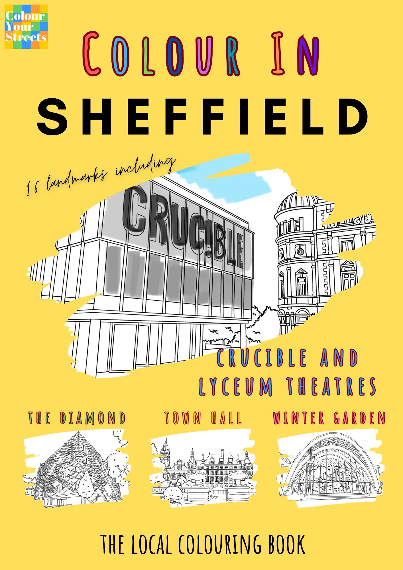Colour in Sheffield A4 Colouring Book - The Great Yorkshire Shop