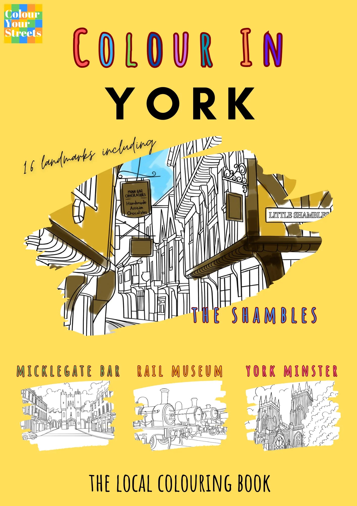 Colour in York A4 Colouring Book - The Great Yorkshire Shop
