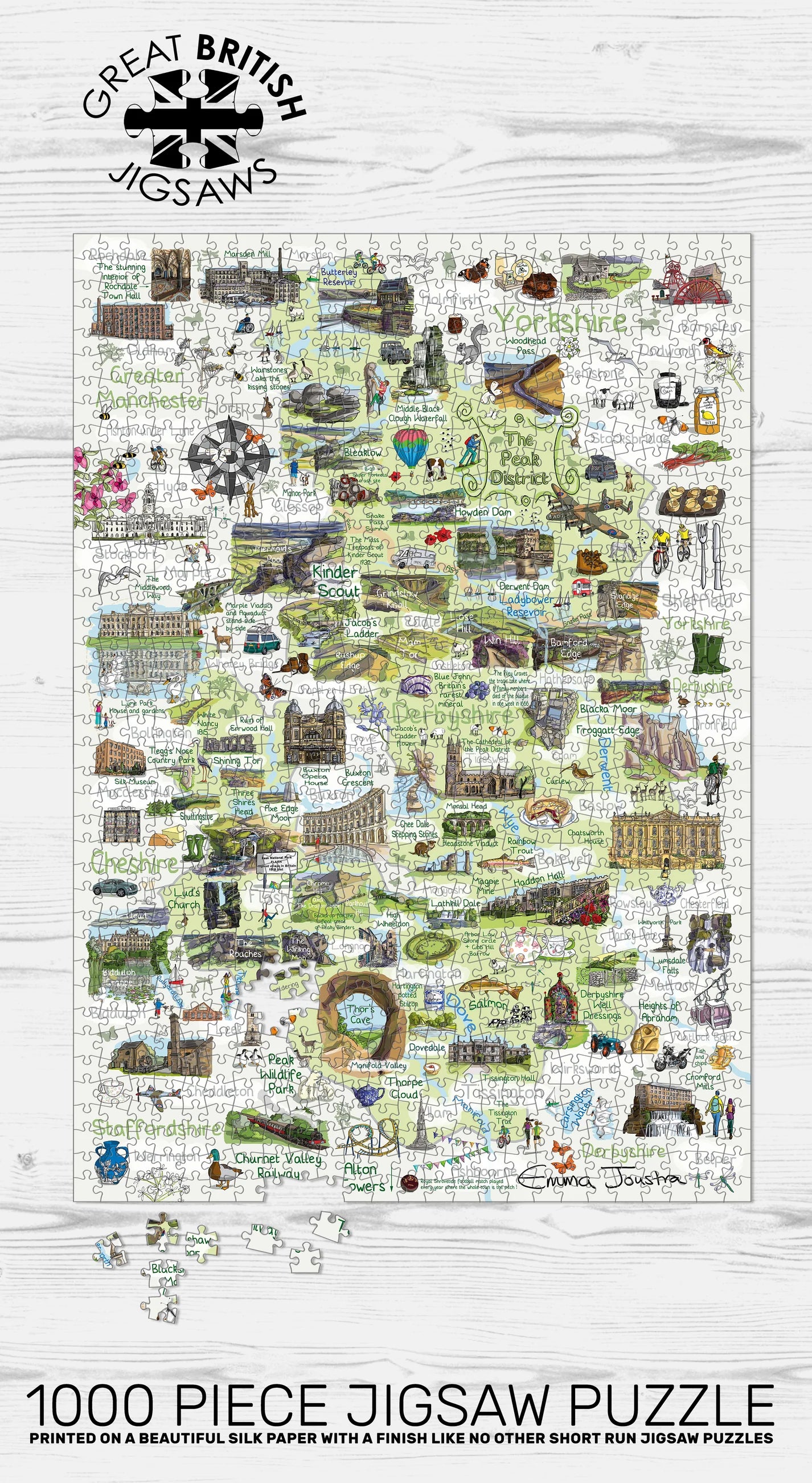 The Peak District 1000 Piece Jigsaw Puzzle By Emma Joustra - The Great Yorkshire Shop