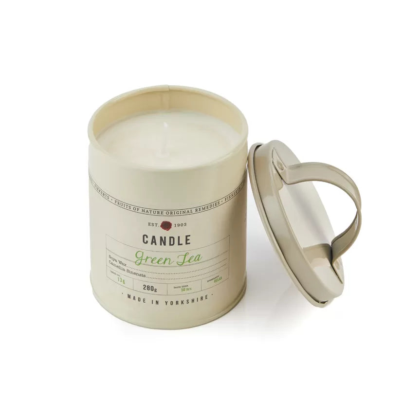 Green Tea Large Candle Tin 280g - The Great Yorkshire Shop