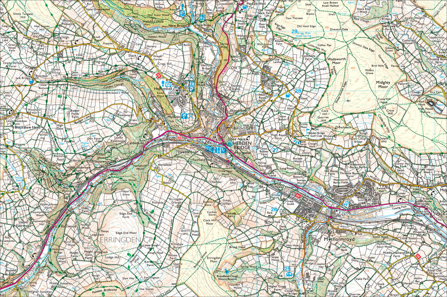 Hebden Bridge Map Jigsaw Puzzle in a Bag - The Great Yorkshire Shop