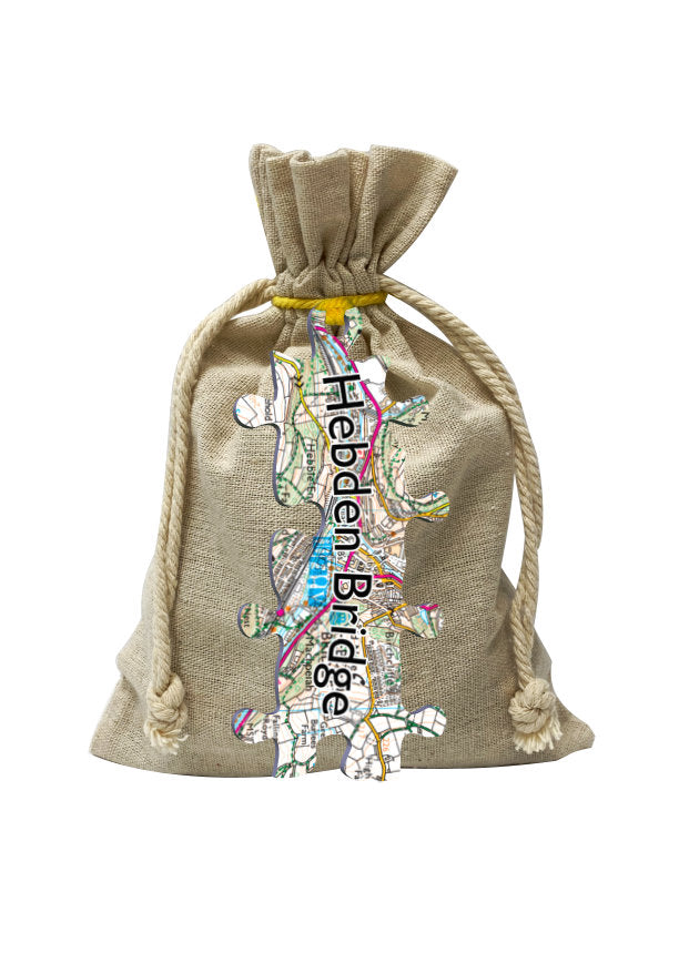 Hebden Bridge Map Jigsaw Puzzle in a Bag - The Great Yorkshire Shop
