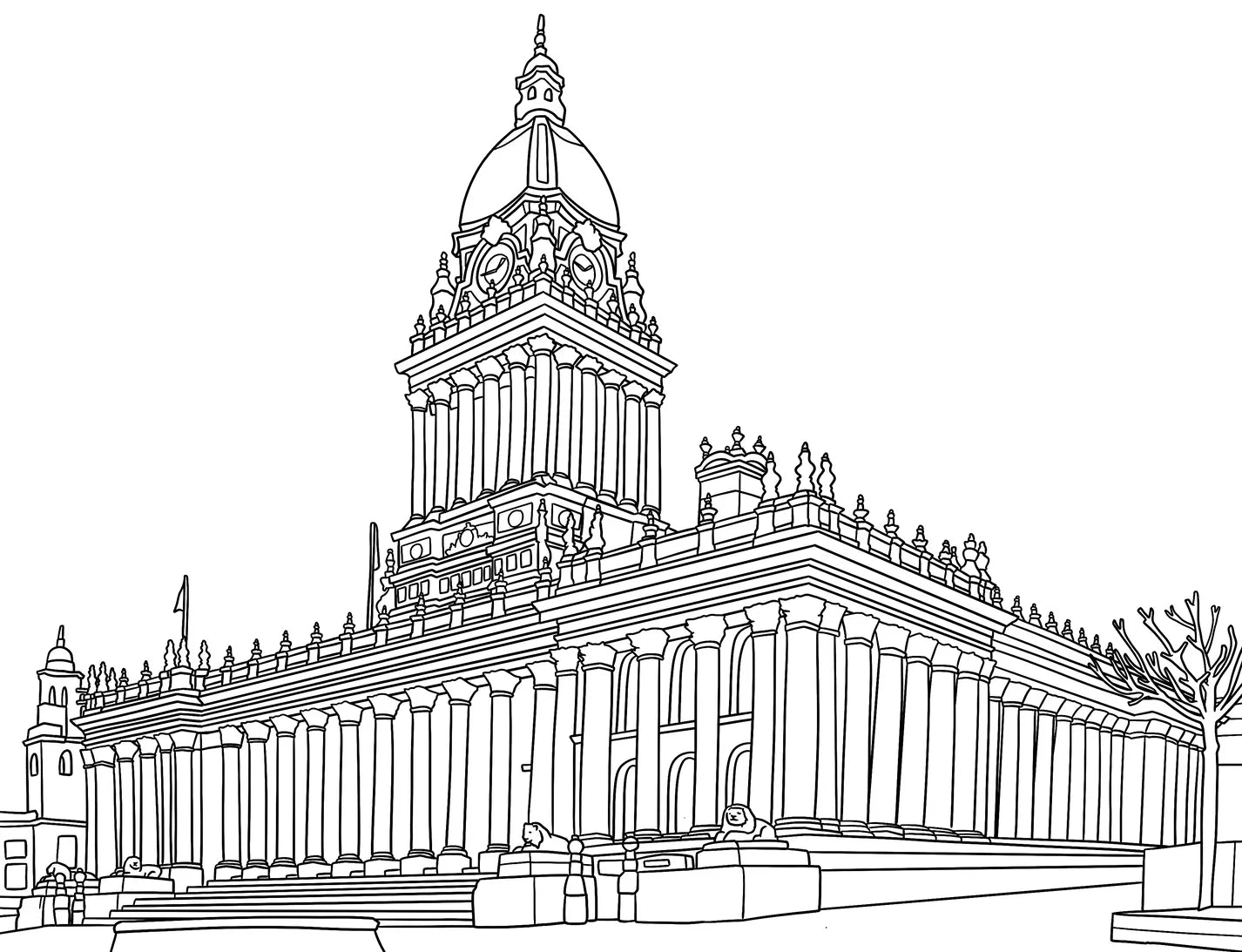 Colour in Leeds A4 Colouring Book - The Great Yorkshire Shop