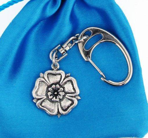 Yorkshire Rose Pewter Keyring - The Great Yorkshire Shop