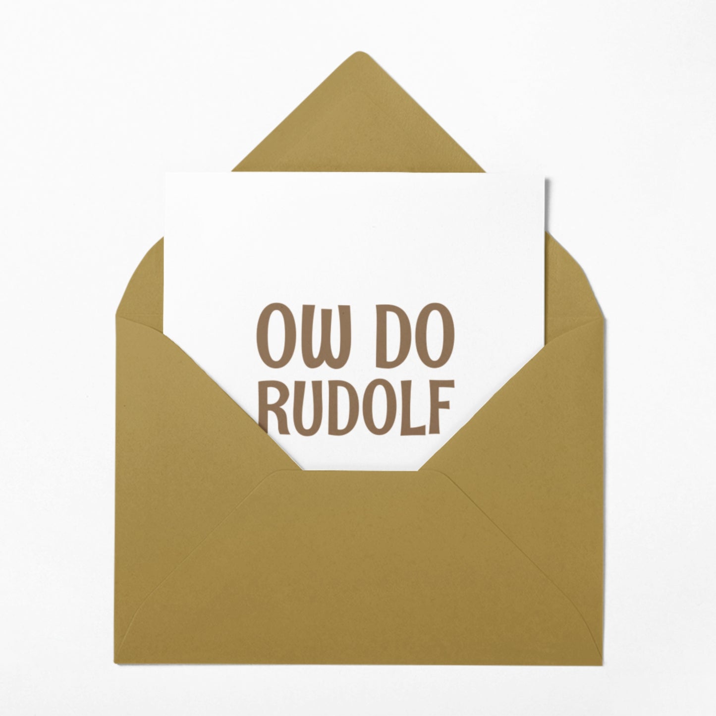 Ow Do Rudolf Christmas Greeting Card - The Great Yorkshire Shop