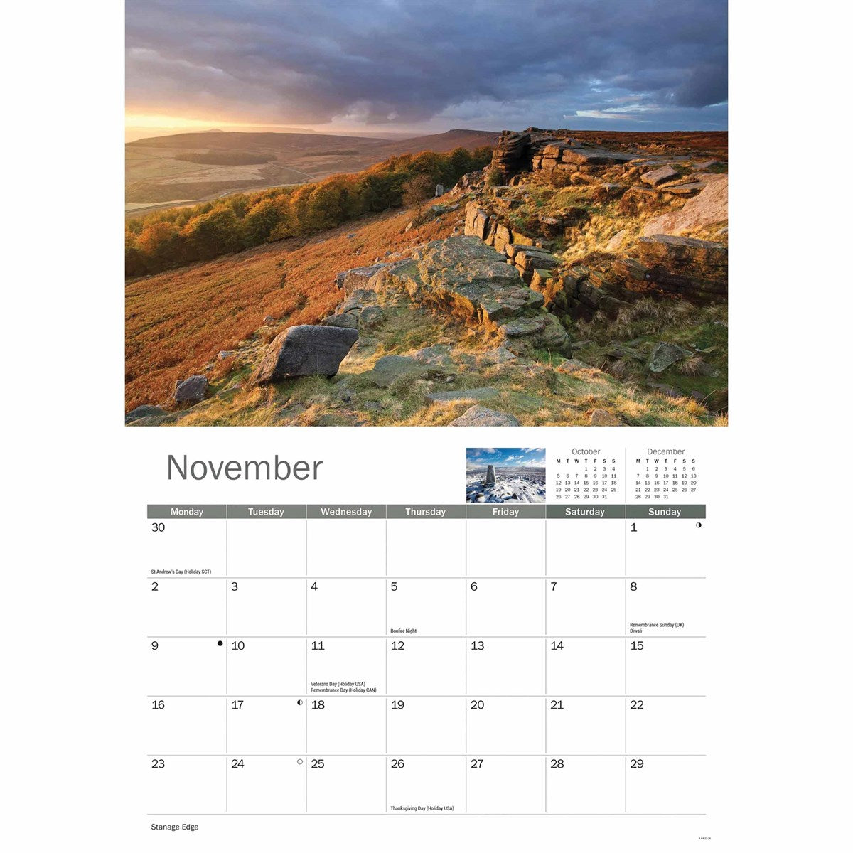 Peak District 2026 A4 Calendar - The Great Yorkshire Shop