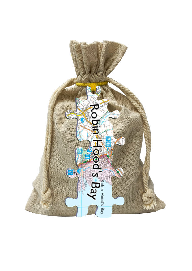 Robin Hood's Bay Map Jigsaw Puzzle in a Bag - The Great Yorkshire Shop