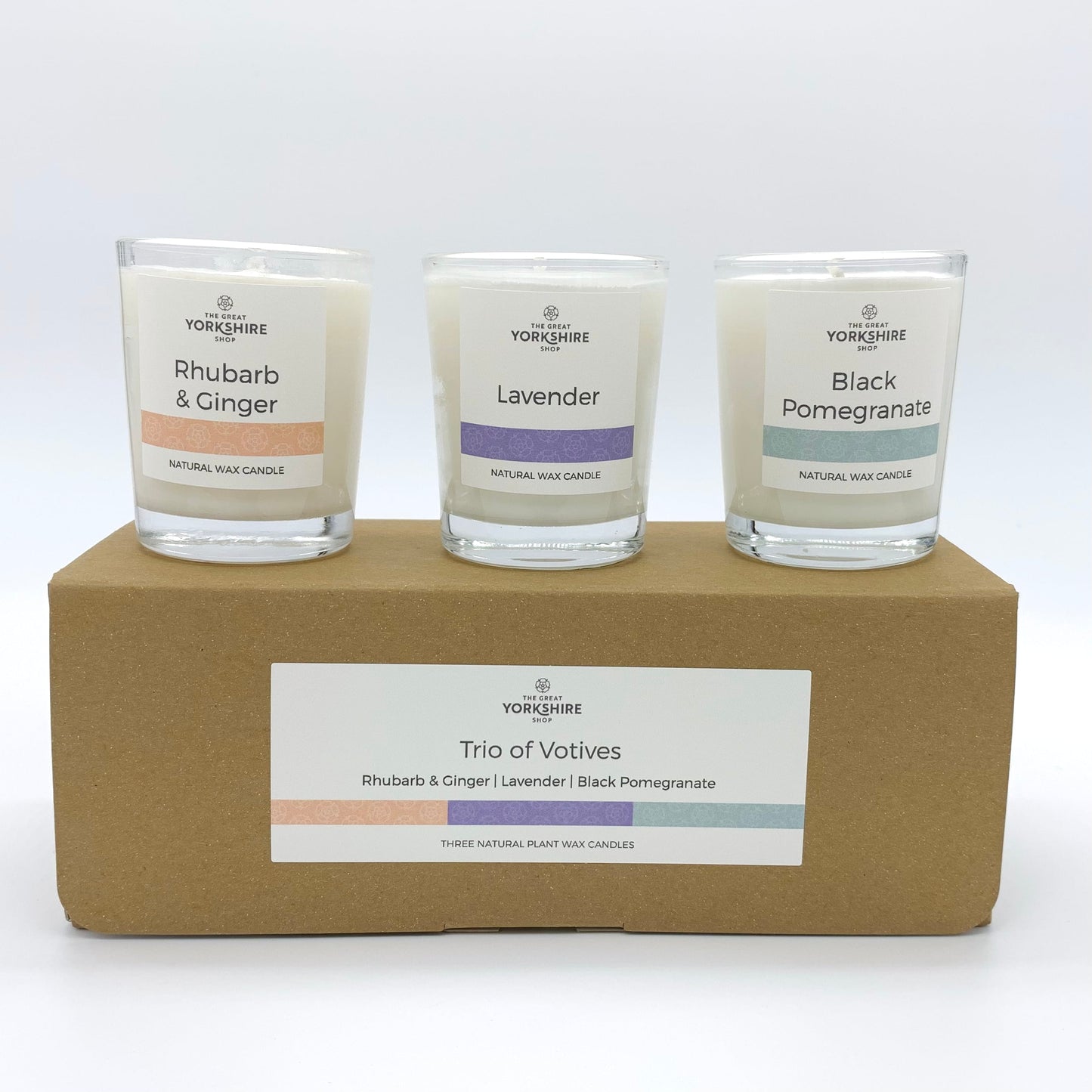 Trio of Votives Natural Wax Candle Gift Pack - The Great Yorkshire Shop