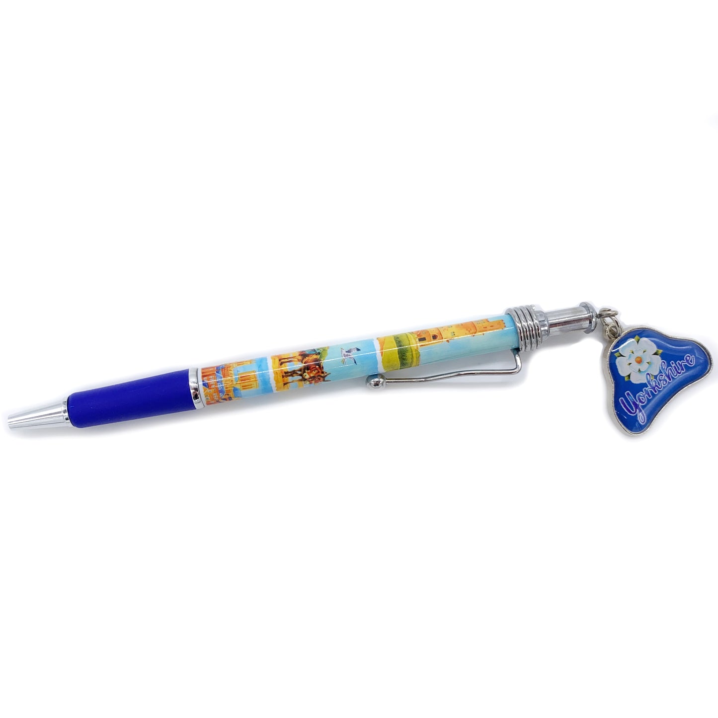 Yorkshire Scene Wavy Clip Charm Ballpoint Pen - The Great Yorkshire Shop