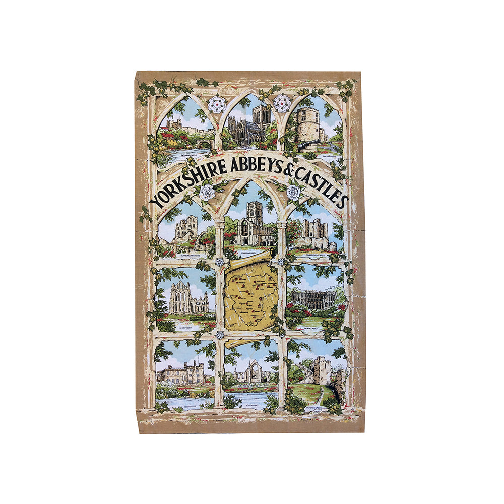 Yorkshire Abbeys & Castles County Tea Towel - The Great Yorkshire Shop