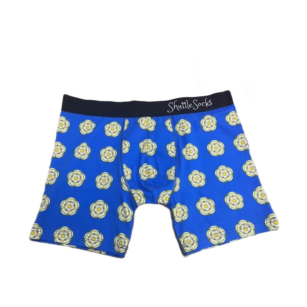 Blue Yorkshire Rose Men's Boxer Briefs - The Great Yorkshire Shop