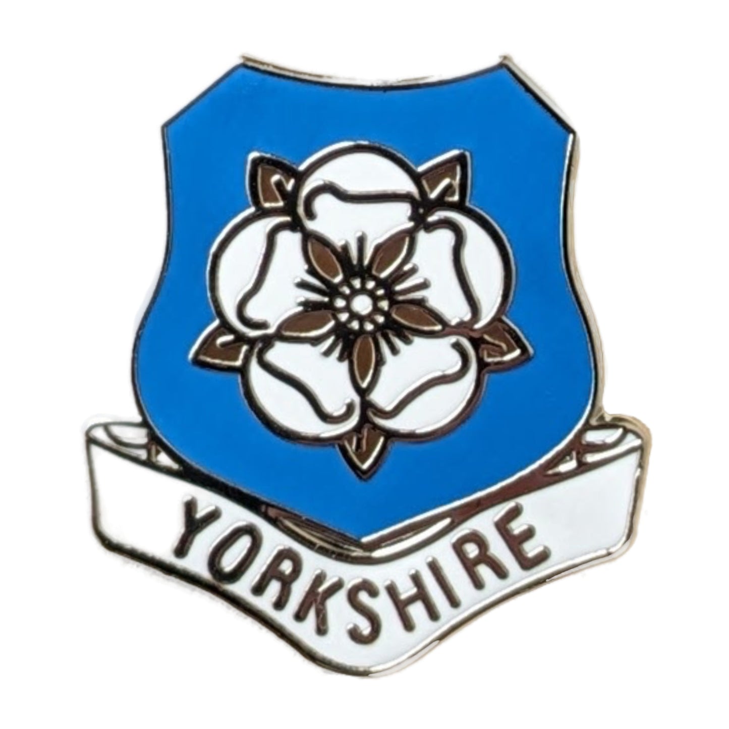 Yorkshire Rose Shield Pin Badge - The Great Yorkshire Shop