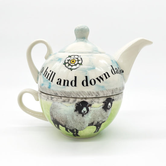 Yorkshire Dales Scene Classic Tea For One Teapot and Cup - The Great Yorkshire Shop