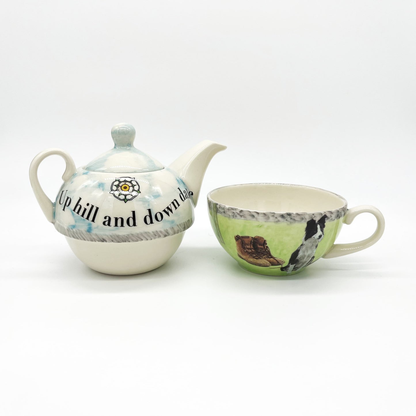 Yorkshire Dales Scene Classic Tea For One Teapot and Cup - The Great Yorkshire Shop