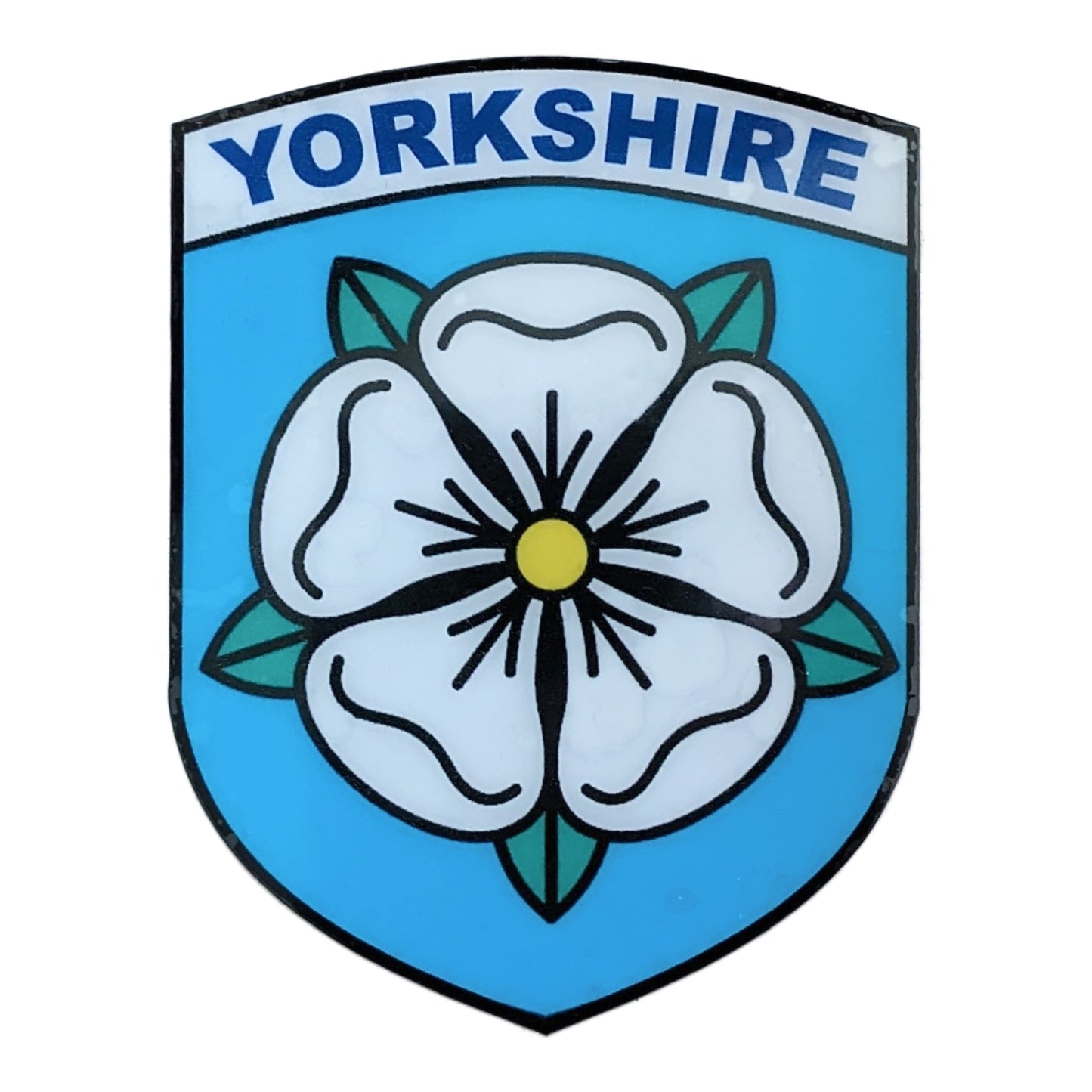 Yorkshire White Rose Window Cling Sticker