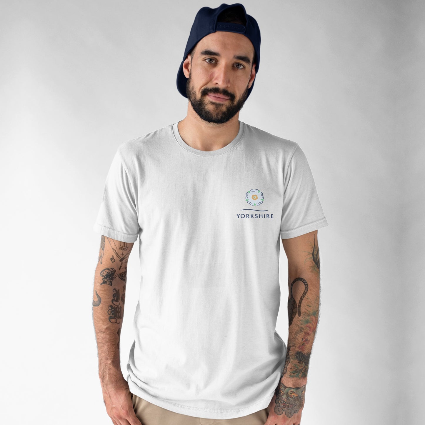 Yorkshire Rose White T-Shirt - The Great Yorkshire Shop