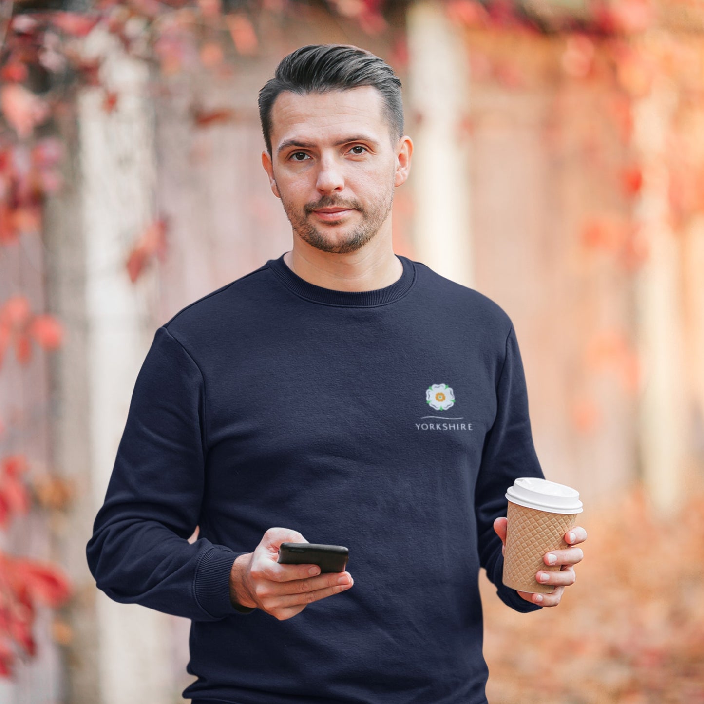 Yorkshire Rose Navy Sweatshirt - The Great Yorkshire Shop