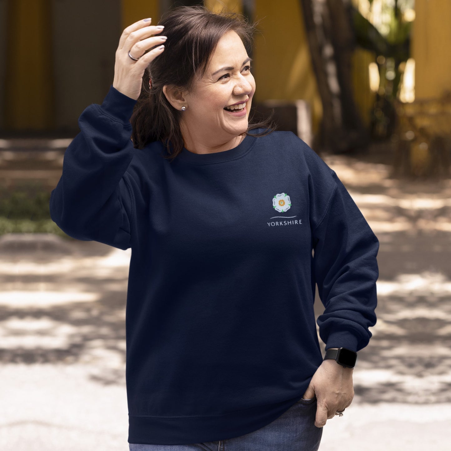 Yorkshire Rose Navy Sweatshirt - The Great Yorkshire Shop