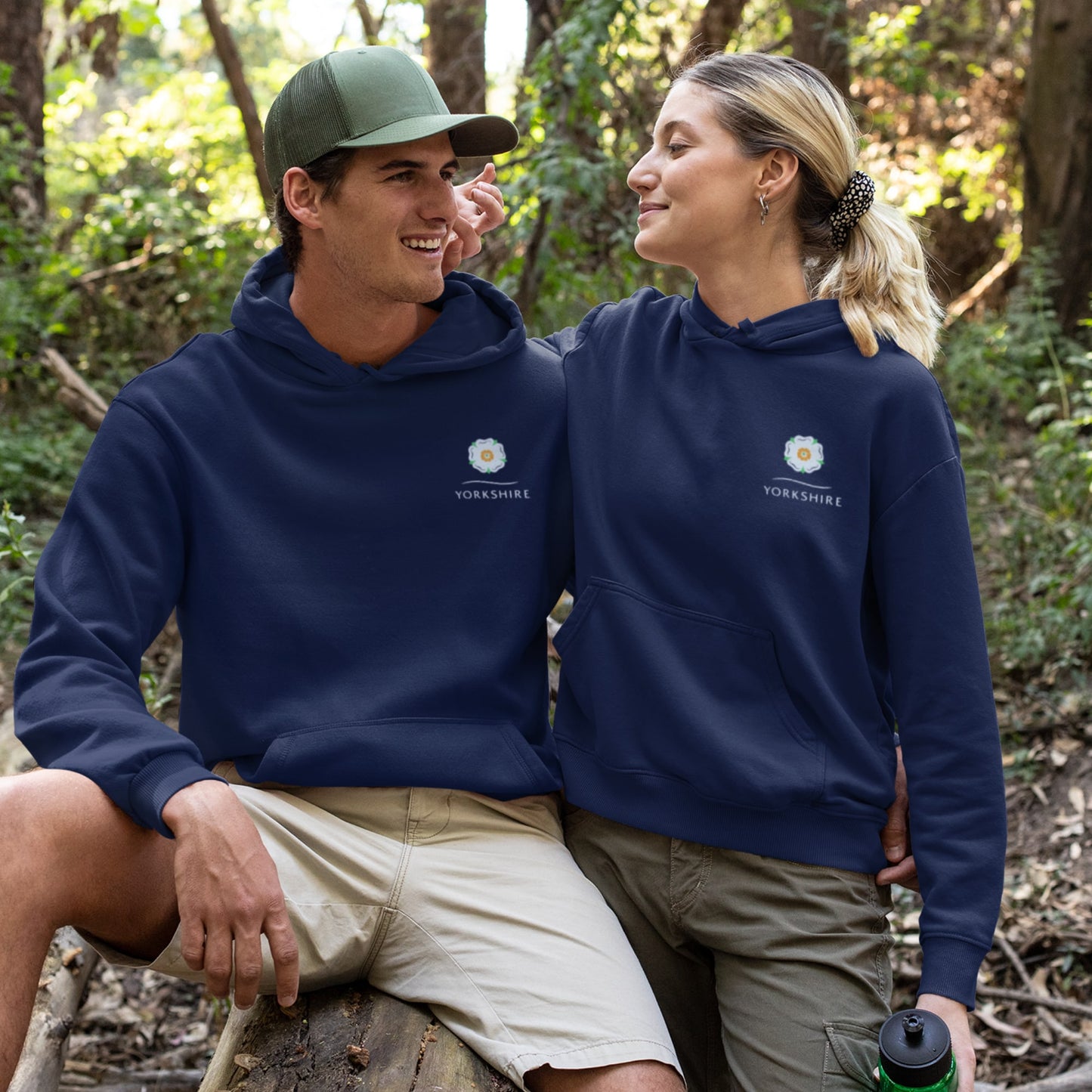 Yorkshire Rose Navy Hoodie - The Great Yorkshire Shop