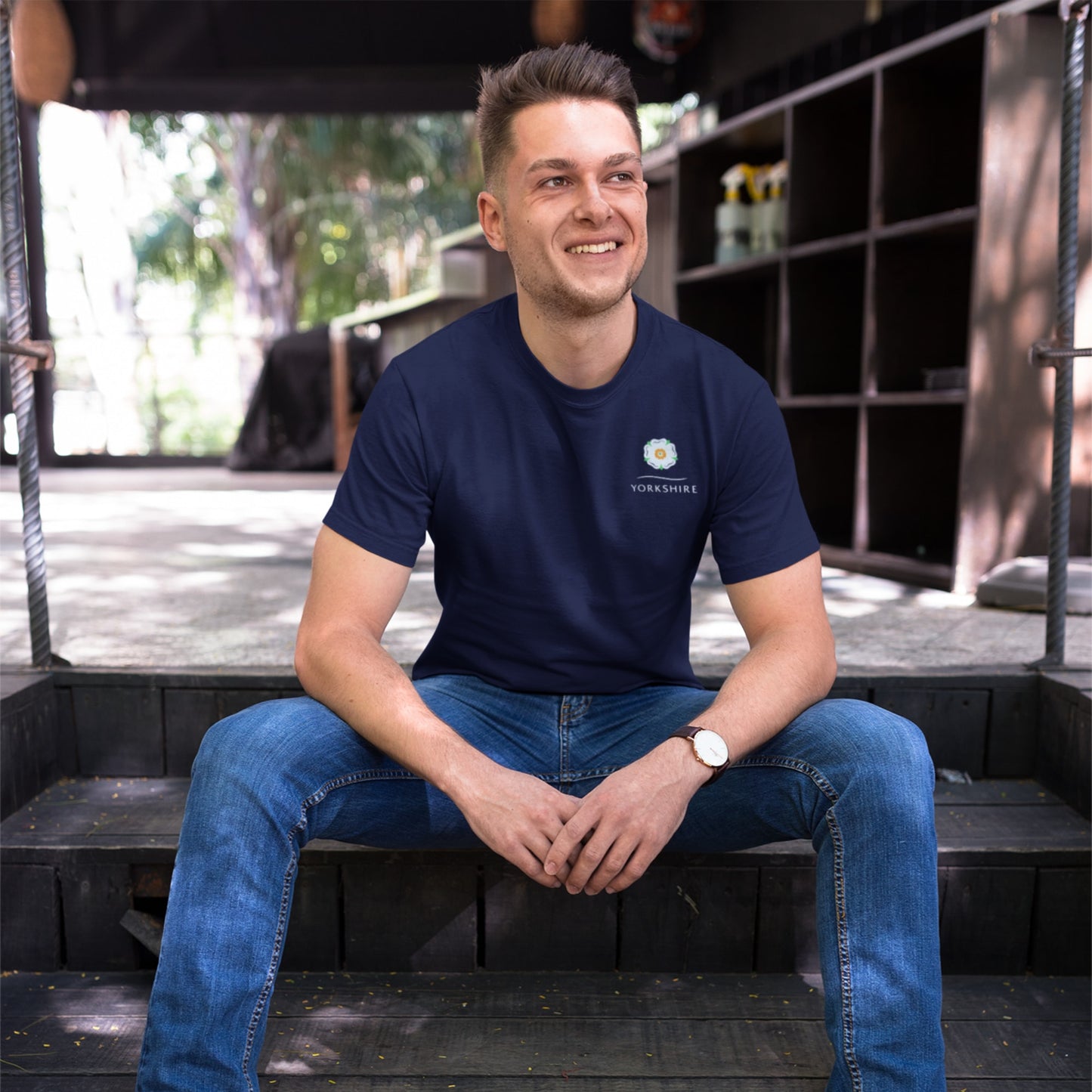 Yorkshire Rose Navy T-Shirt - The Great Yorkshire Shop