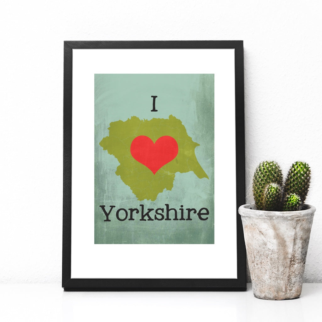 I Love Yorkshire Print - The Great Yorkshire Shop