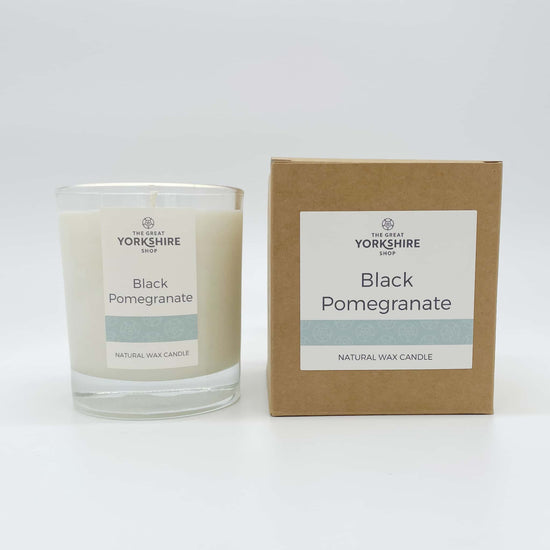 Black Pomegranate Natural Wax Candle - The Great Yorkshire Shop