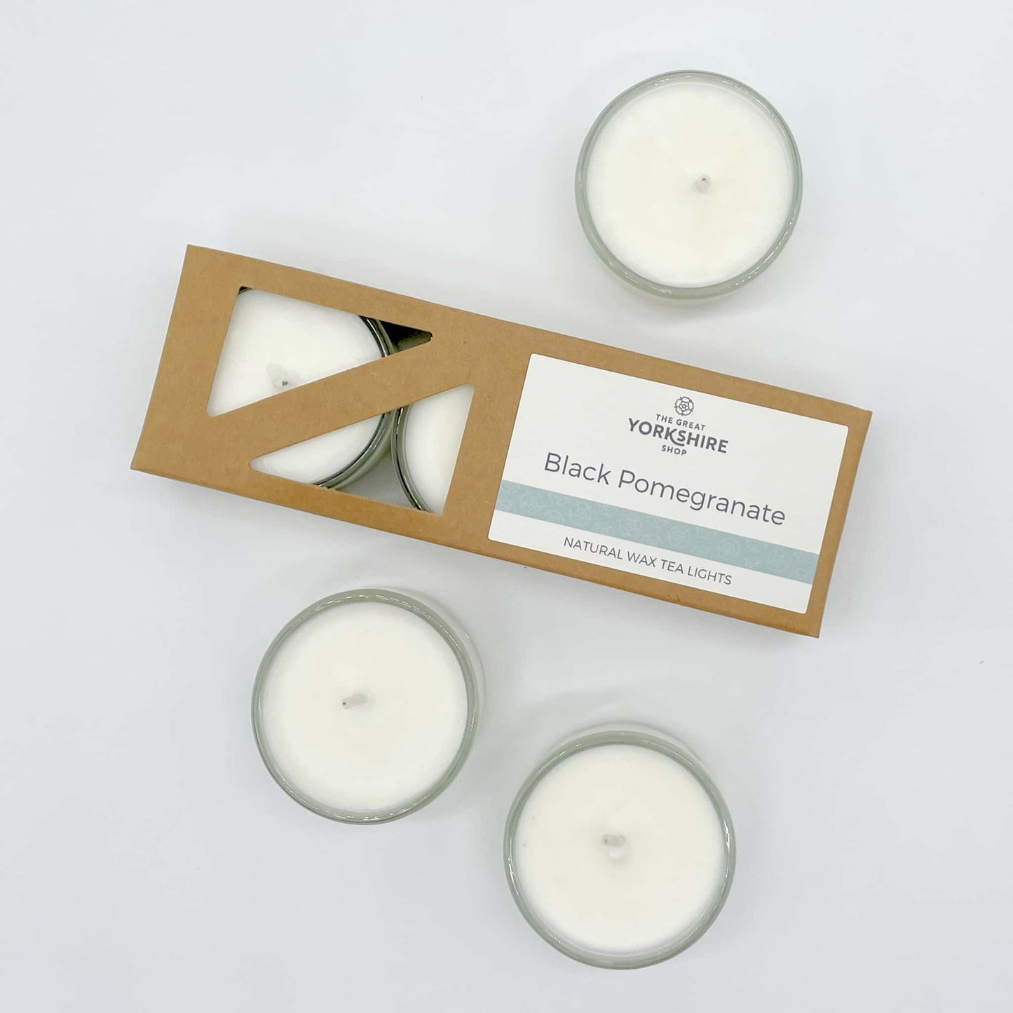 Black Pomegranate Natural Wax Tea Lights - The Great Yorkshire Shop