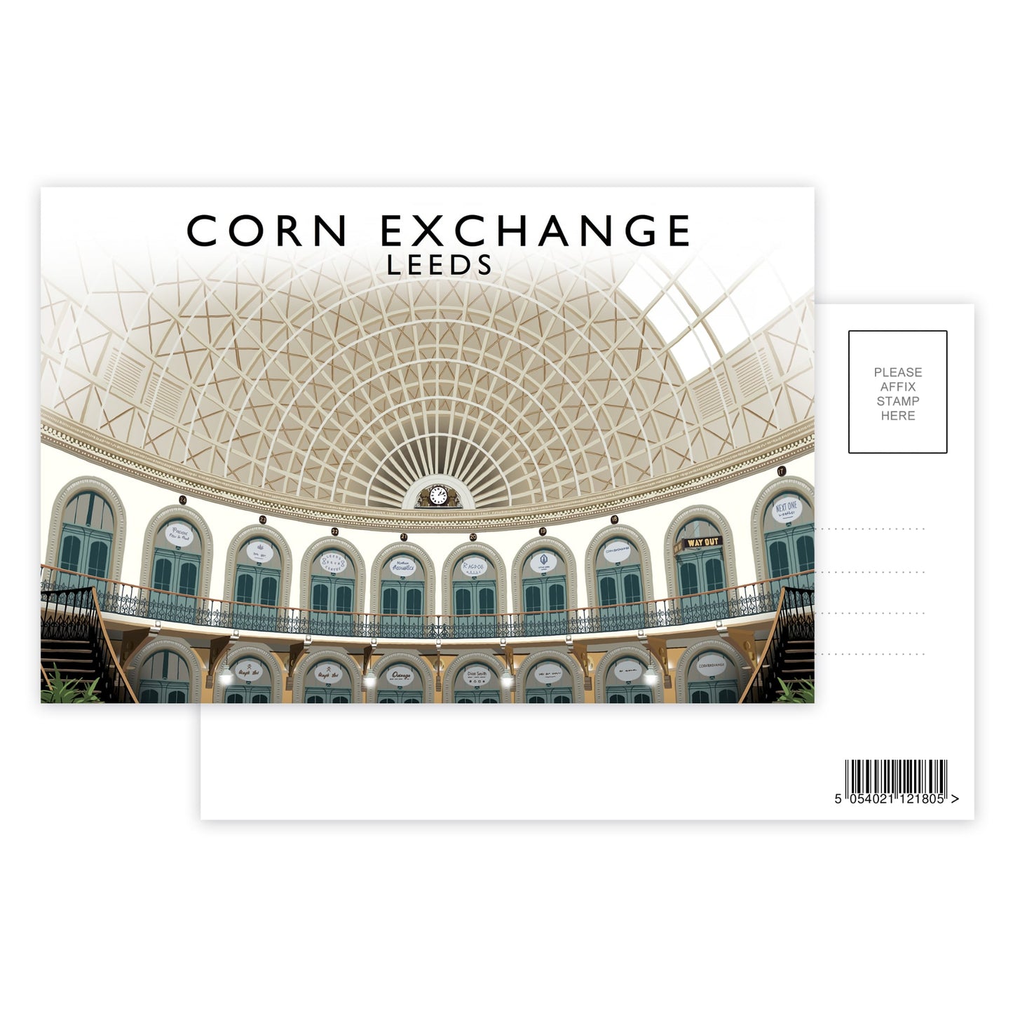Leeds Corn Exchange Postcard - The Great Yorkshire Shop
