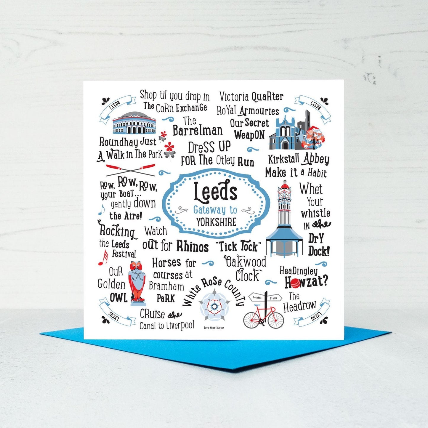 Leeds Talk of the Town Greeting Card - The Great Yorkshire Shop