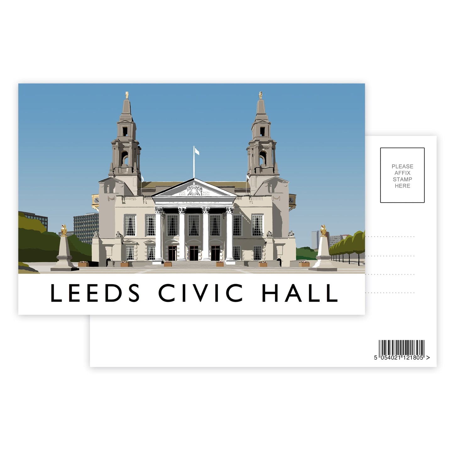 Leeds Civic Hall Postcard - The Great Yorkshire Shop