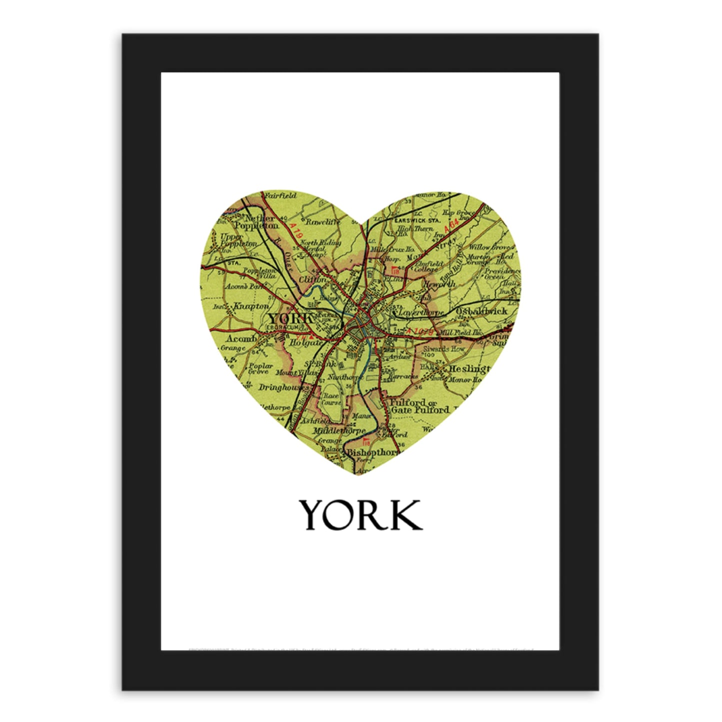 Love York Map Print - The Great Yorkshire Shop