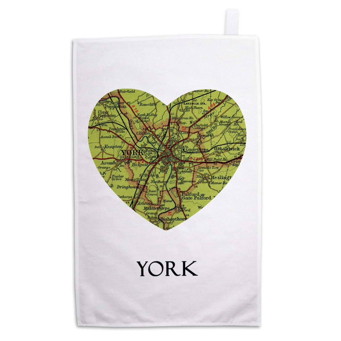 Love York Map Tea Towel - The Great Yorkshire Shop