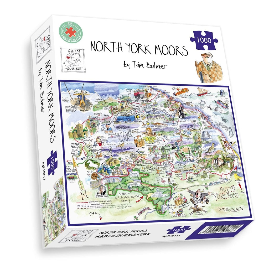 Map of North York Moors Tim Bulmer 1000 Piece Jigsaw Puzzle - The Great Yorkshire Shop