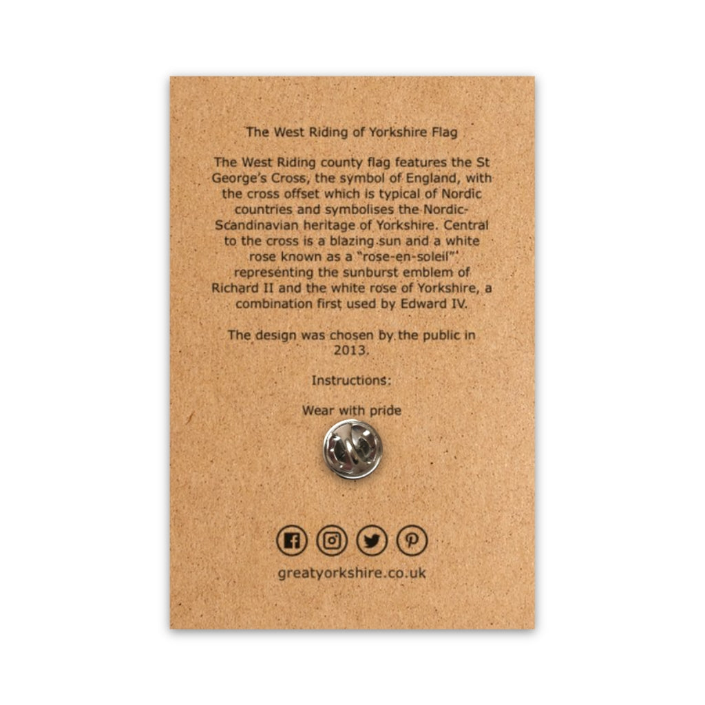West Riding of Yorkshire Flag Pin Badge - The Great Yorkshire Shop