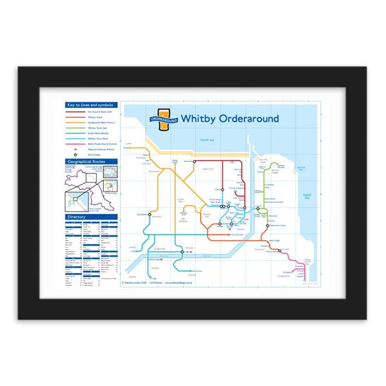 Whitby Orderaround Pub Map Print - The Great Yorkshire Shop