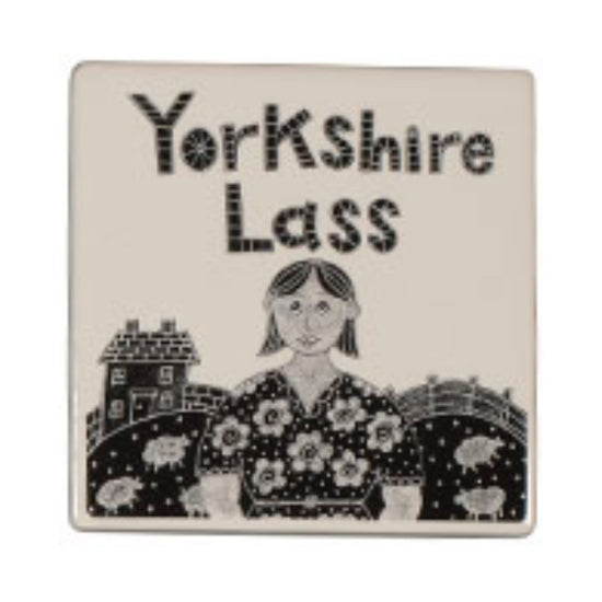 Yorkshire Lass Ceramic Coaster - The Great Yorkshire Shop