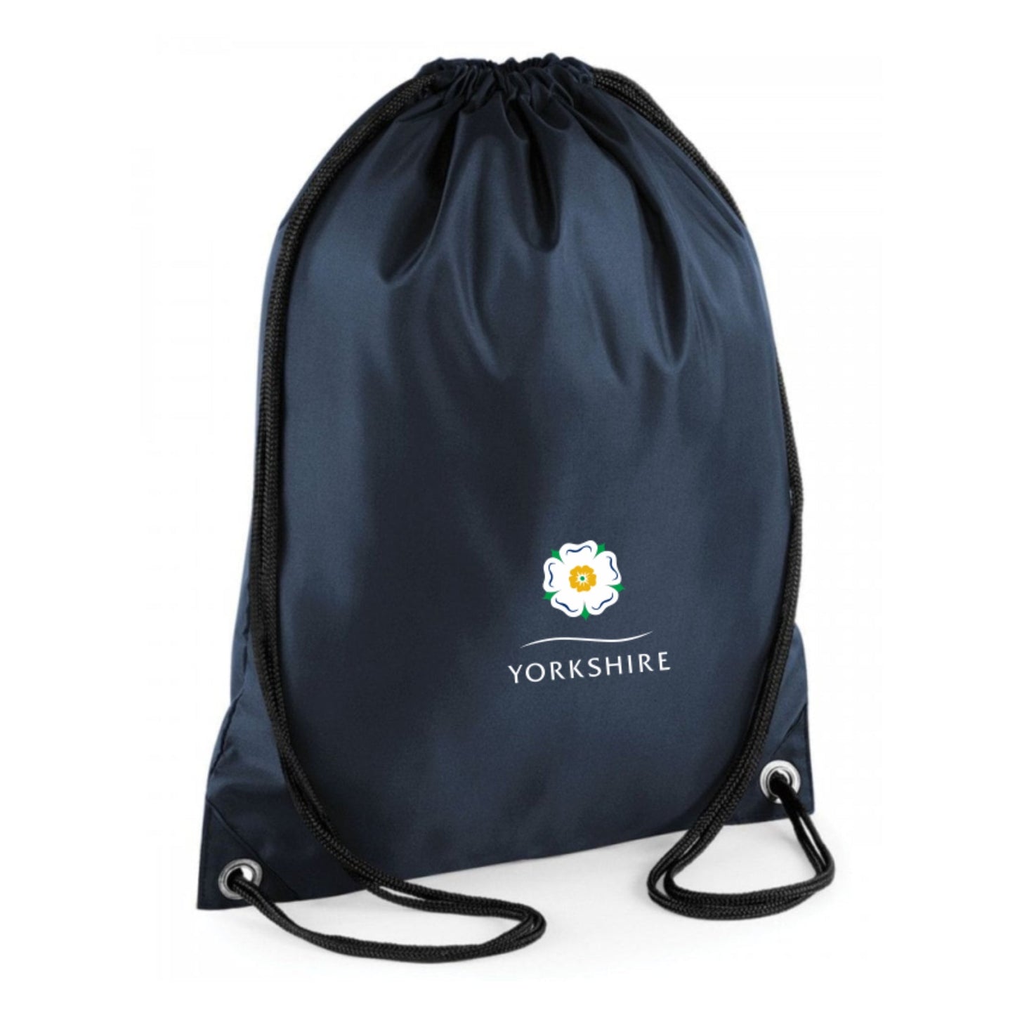 Yorkshire Rose Navy Drawstring Bag - The Great Yorkshire Shop