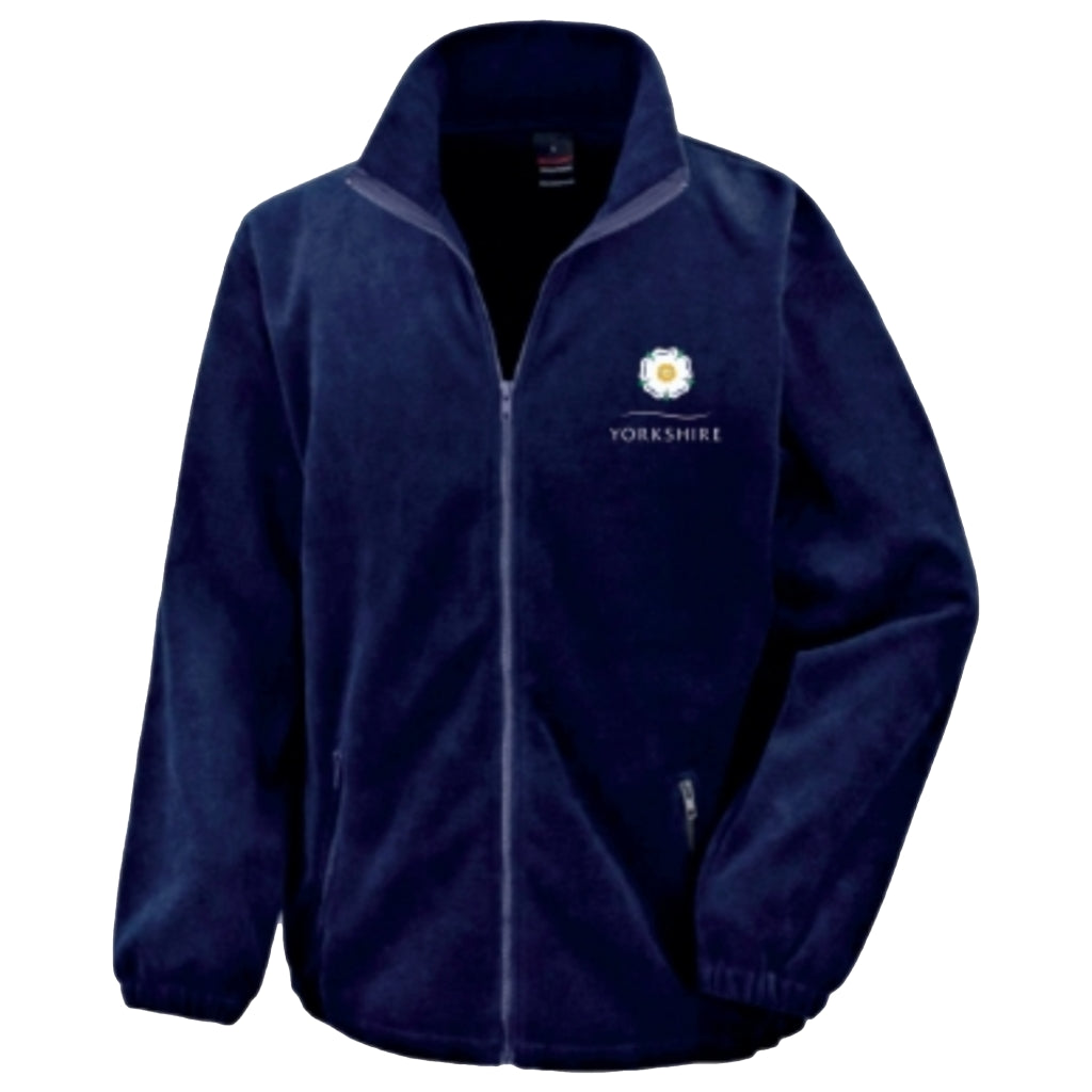 Yorkshire Rose Navy Fleece Jacket - The Great Yorkshire Shop