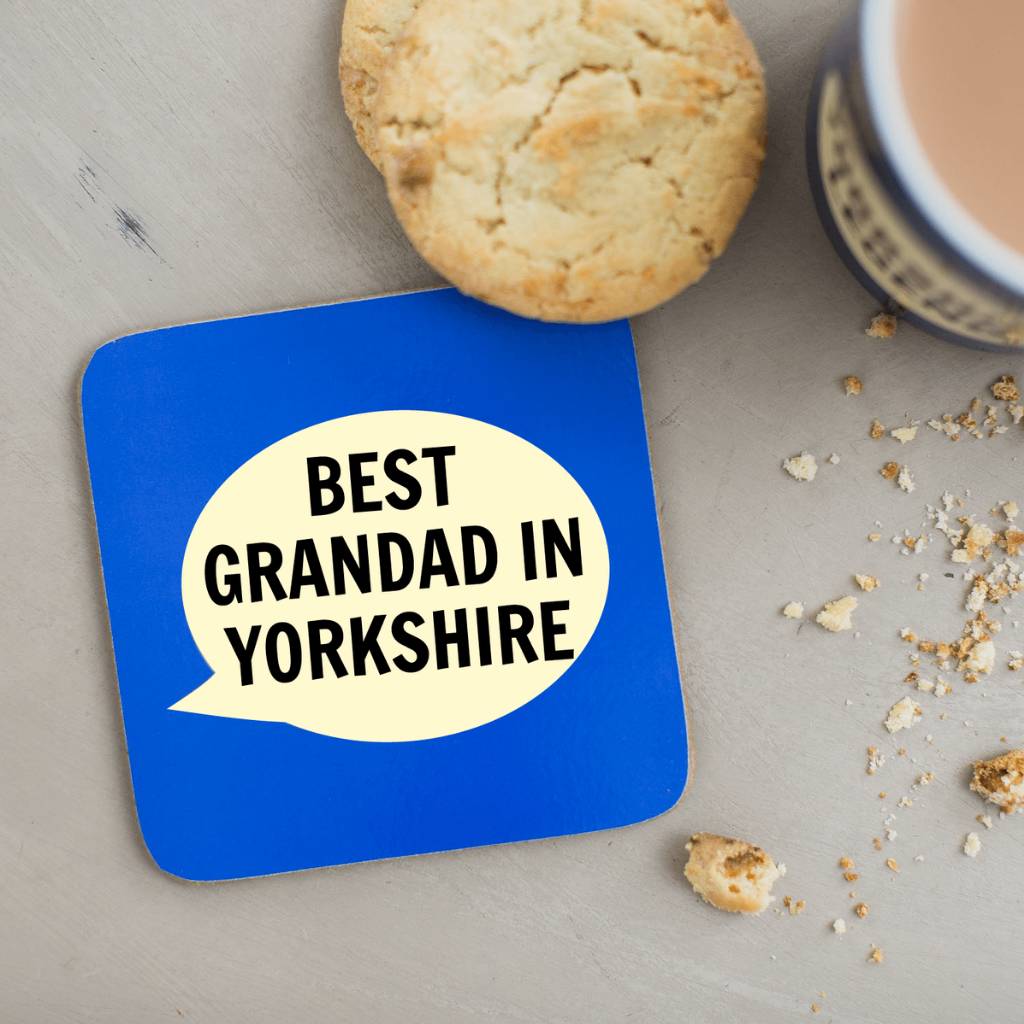 Best Grandad In Yorkshire Coaster - The Great Yorkshire Shop