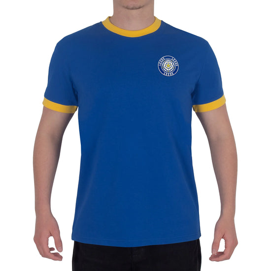 Leeds United Royal Rose Retro Crew Neck T-Shirt