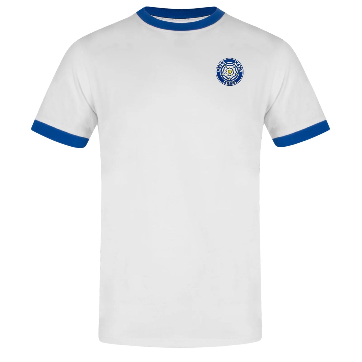 Leeds United White Rose Retro Crew Neck T-Shirt