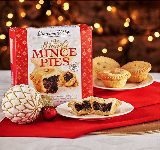 Four Luxury Deep Filled Brandy Mince Pies - The Great Yorkshire Shop