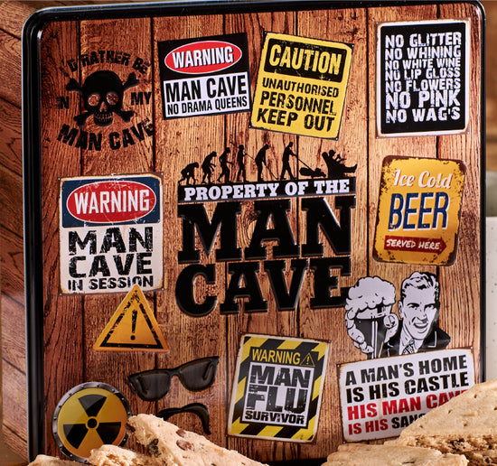 Man Cave Embossed Tin