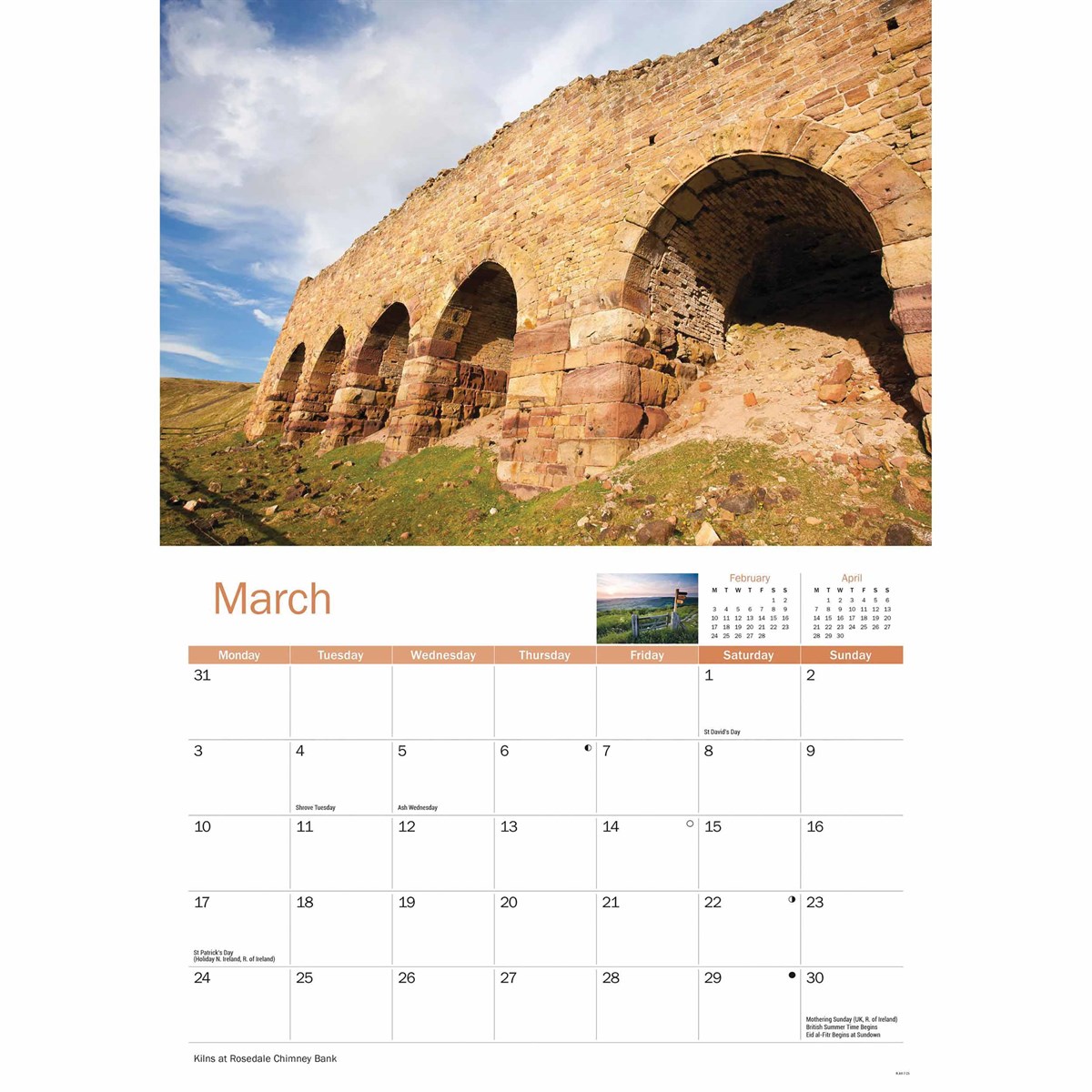 North York Moors 2025 A4 Calendar