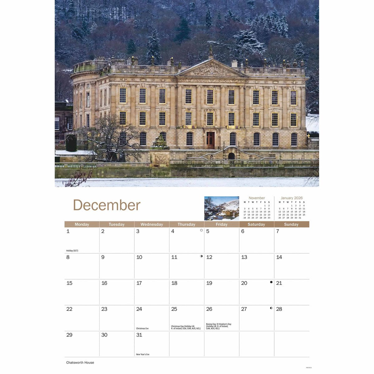 Peak District 2025 A4 Calendar