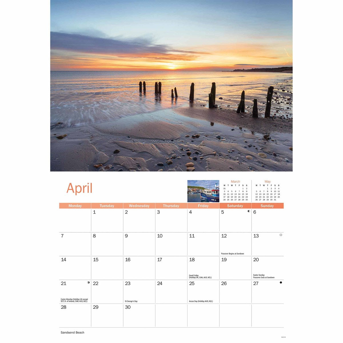 Yorkshire Coast 2025 A4 Calendar